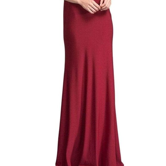 NWT Aspeed Design L1986 Sheer Embellished Prom Dress Red size S - Picture 6 of 8